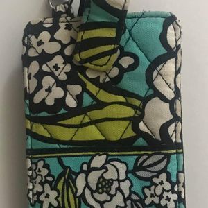 Vera Bradley Retired Island Blooms Wristlet Keychain